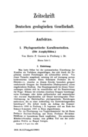 Bild der ersten Seite der Arbeit: Phylogenetische Korallenstudien. (Die Axophylliden.)