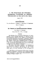 Image of first page of: Die Exkursionen der Deutschen geologischen Gesellschaft im südlichen Schwarzwald, im Jura und in den Alpen