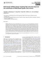 Image of first page of: Multi-target dsRNA design targeting Rpt subunits improves the robustness of RNAi-based spider mite control