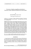 Image of first page of: Occurence of epidote, pumpellyte and prehnite in
Proterozoic clastics, dolerites and basalt from central Sweden