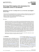 Image de la premiere page de: Multi-stage RNAi targeting chitin deacetylase 2 for sustainable control of Tuta absoluta
				