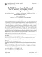 Bild der ersten Seite der Arbeit: The Middle Miocene (Serravallian) Gastropods from the Medobory Reef complex (Ukraine)