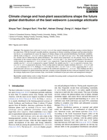 Image of first page of: Climate change and host-plant associations shape the future global distribution of the beet webworm Loxostege sticticalis
				