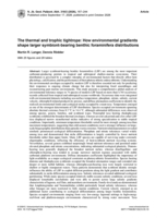 Image of first page of: The thermal and trophic tightrope: How environmental
                    gradients shape larger symbiont-bearing benthic foraminifera
                    distributions