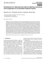 Image of first page of: Development of a deep-learning model for lightning nowcasting and its application to an Ensemble Prediction System