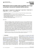 Image of first page of: RNAi-based control of spider mites via CPAPs: from target screening to nanocarrier-mediated dsRNA delivery