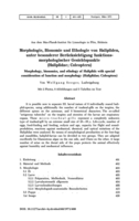 Image of first page of: Morphologie, Bionomie und Ethologie von Halipliden, unter besonderer Berücksichtigung funktionsmorphologischer Gesichtspunkte (Haliplidae; Coleoptera)