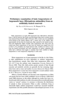 Bild der ersten Seite der Arbeit: Preliminary examination of body temperatures of
largemouth bass (Micropterus salmoides) from an 
artificially heated reservoir