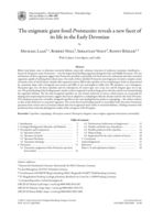 Image of first page of: The enigmatic giant fossil Prototaxites reveals a new facet of its life in the Early Devonian