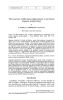 Image of first page of: The occurence and formation of pyrophanite
in late-formed magnetite porphyroblasts